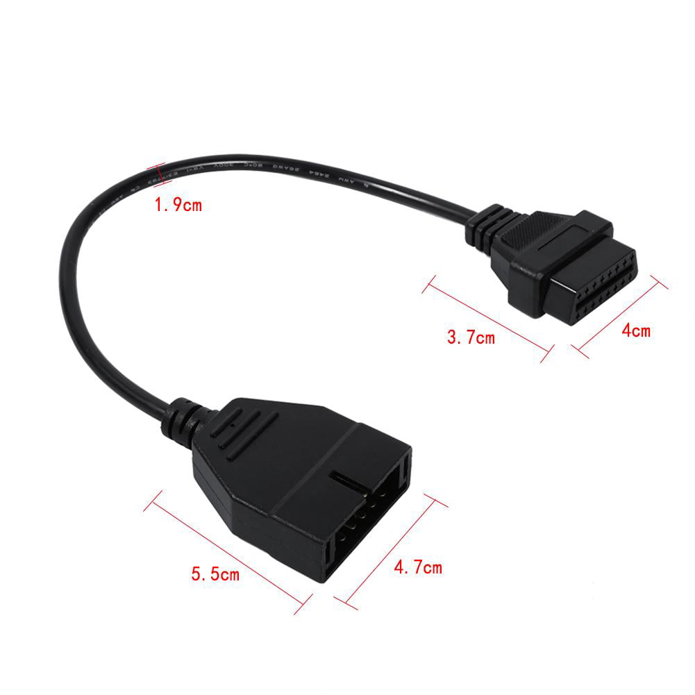 12 Pin OBD1 to 16 Pin OBD2 OBDII Connector Adapter Diagnostic for GM 