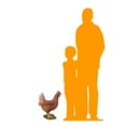 thumbnail image 2 of Brown Chicken Life Size Statue, 2 of 9