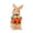 Orange, variant on Easter Bunny Statue, Cute Resin Rabbit Holiday Figurine, Indoor Outdoor Decorative Ornament, Adorable Animal Statue for Garden, Patio, Yard, Home & Easter Celebration Decor, 3*3*6in, Orange