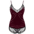 thumbnail image 4 of yunLCZ Nightgowns for Women Women Sleepwear V Neck Nightwear Ice Silk Sleepwear Lace Chemise Sleepdress, 4 of 4