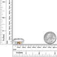 thumbnail image 6 of Gem Stone King 925 Sterling Silver Yellow Citrine and White Topaz Engagement Ring for Women | 1.65 Cttw | Round 5MM | Gemstone November Birthstone | Size 8, 6 of 6