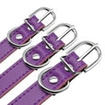 thumbnail image 5 of Beirui PU Leather Personalized Dog Collars Free Engraving Pet Name Soft Customized Cat ID Collar Adjustable Yorkshire, 5 of 7