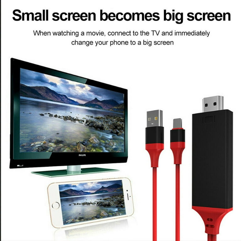 foretrække Elendig eksotisk Compatible with iPhone iPad to HDMI Adapter Cable, Digital AV Adapter 1080p  HD TV Connector Cord Compatible with iPhone 11 Xs XR 8 7 6Plus, iPad to TV  Projector Monitor Cable - Walmart.com