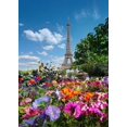 thumbnail image 2 of Steve Mohlenkamp 18x24 Black Ornate Wood Framed with Double Matting Museum Art Print Titled - Flowers and Eiffel Tower in Paris-France, 2 of 4