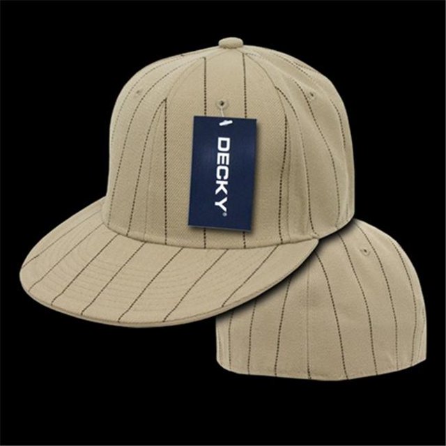 Decky RP3-PL-KHA-24 Pin Striped Fitd Cap&44; Kaki&44; Taille 7.13