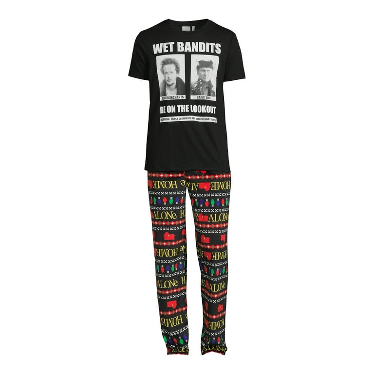 Home Alone Men s Wet Bandits Tee and Pants Sleep Set 2 Piece Sizes S 2XL Walmart