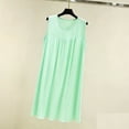 thumbnail image 5 of Night Shirt Women Loose New Nightgown for Women Loose Sleeveless Pleated Sleep Dress Summer Lightweight Round Neck Comfy Nightdress, 5 of 7