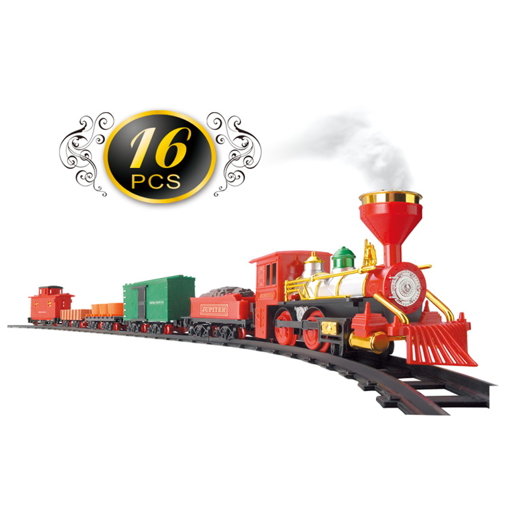 christmas train with smoke and sound