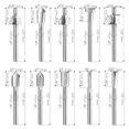 thumbnail image 2 of mmirethe 10pcs Milling Bits High-speed Wood Trimming Milling 1/8 Inch Shank Rotary Tool Kit Woodworking Tool silver, 2 of 6