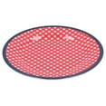 thumbnail image 3 of Dinner Plate, Decorative Dessert Plate Practical Exquisite Small  For Fruits Desserts, Cakes And Salads For Condiments Candies, Snacks Red Grid, 3 of 8