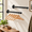 Black 2 Pack-12 in, variant on Black 2 Pack 12 in Cast Iron Wall Mounted Heavy Duty Industrial Pipe Clothing Rack