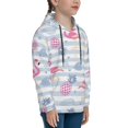 thumbnail image 3 of Kll Unisex Kids Boys Girls Hooded Pocket Pullover Hoodies-Flamingo And Pineapple, 3 of 9