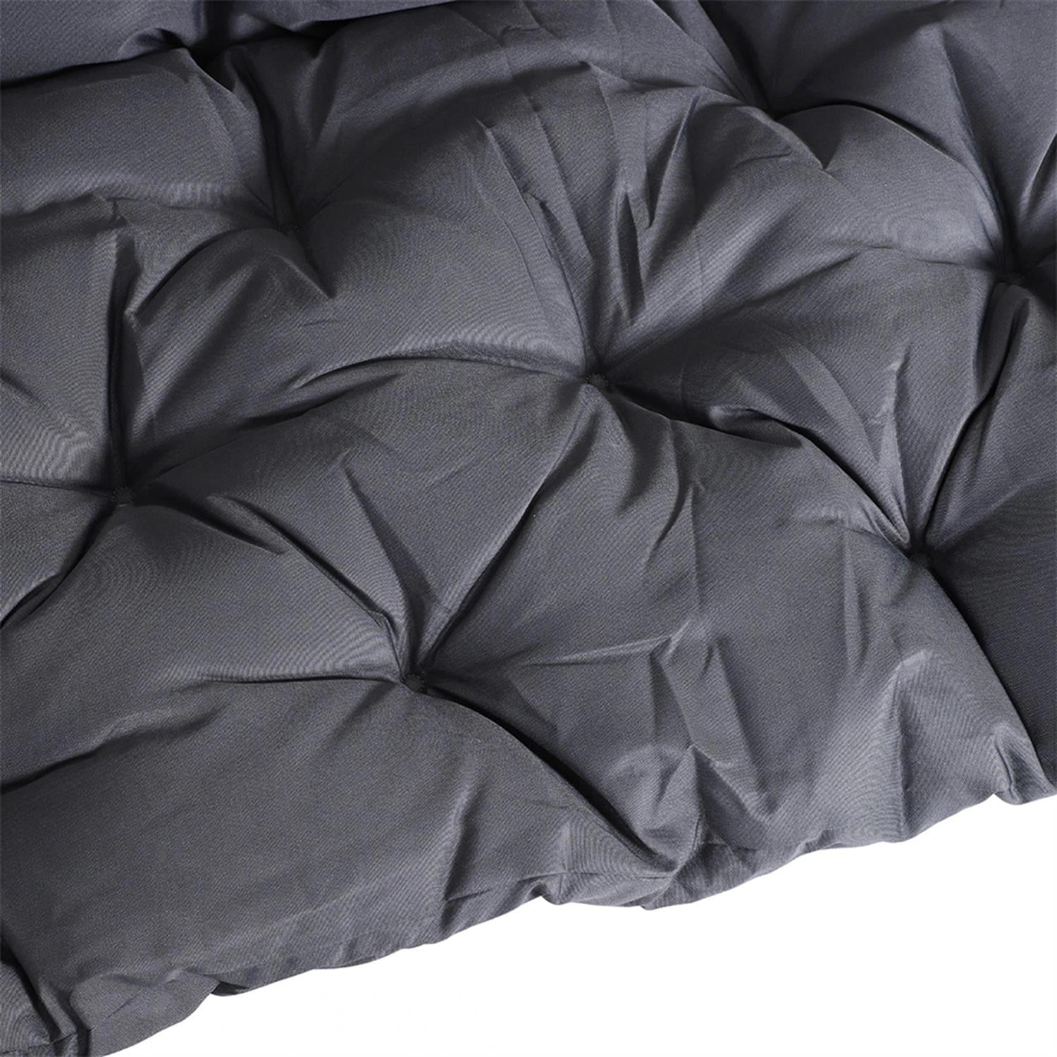 Demi Bonn 59" x 38" Tufted Bench Cushion for Outdoor Furniture, 3-Seater Outdoor Seating Cushions for Swing Chair, Patio Sofa/Couch, Gray