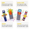 thumbnail image 3 of Wrist Rattles Baby Socks Baby Toys Set Soft Sensory Toys for Babies Cartoon Animal Rattles Sock Early Development Toy Baby Shower Birth Gift for Newborn Infant Baby Boy Girl 0 to 3 Years Old, 3 of 6