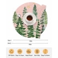 thumbnail image 6 of 15 Inch Round Placemats Set of 6, Pink Christmas Tree Non Slip Heat Insulation PP Table Mats, Winter Watercolor Gold Snowflakes Washable Place Mats for Kitchen Dining Party Table Decor, 6 of 7
