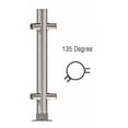 thumbnail image 5 of CRL PP56ABS Brushed Stainless 18" High 1" Round PP56 Slimline Series Straight Front Counter/Partition 135 Degree Post, 5 of 5