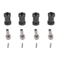 thumbnail image 1 of 4PCS 12mm Hex Hub Adapters with Nuts Aluminum Alloy Wheel Hub Extension Adapter for 1/10 RC Car 20mm Length Black, 1 of 1