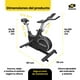 thumbnail image 4 of Bicicleta Fija Magnética Disco 6Kg Profesional Estática Ajustable S802 Negra, 4 of 8