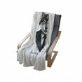 thumbnail image 4 of Wolf Soft Flannel Fleece Blanket, Business Animal in Suit with Jacket Shirt and Tie Sketch Style Hipster Print, Cozy Plush for Indoor and Outdoor Use, 50" x 70", Teal Vermilion Black, by Ambesonne, 4 of 6