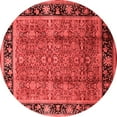 thumbnail image 1 of Ahgly Company Indoor Round Oriental Red Industrial Area Rugs, 7' Round, 1 of 4