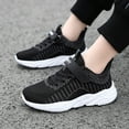 thumbnail image 6 of REDARER Kids' Breathable Running Shoes - Lightweight Non- Sneakers with Color Block for Boys & Girls,Color:Z6 Black,Size:3.5, 6 of 9