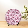 thumbnail image 6 of Picia Flower Butterfly Pattern Bone China Decorative Plate – Wall Decor with Stand and Adhesive, Elegant Ornament for Living Room, Office, or Entryway-10in, 6 of 6