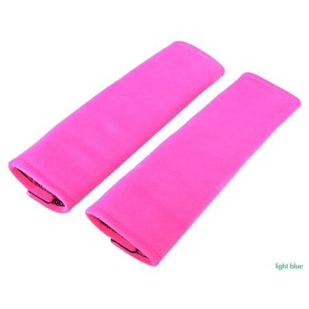 Designcovers set(2 pcs) Hot Pink Universal Velour Car Safety Seat Belt Strap Cover Shoulder Pad