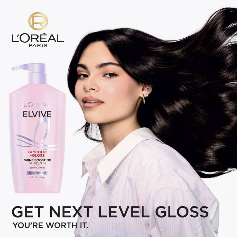 L'Oreal Paris Elvive Glycolic Gloss Shine Boosting Shampoo , 28 fl oz