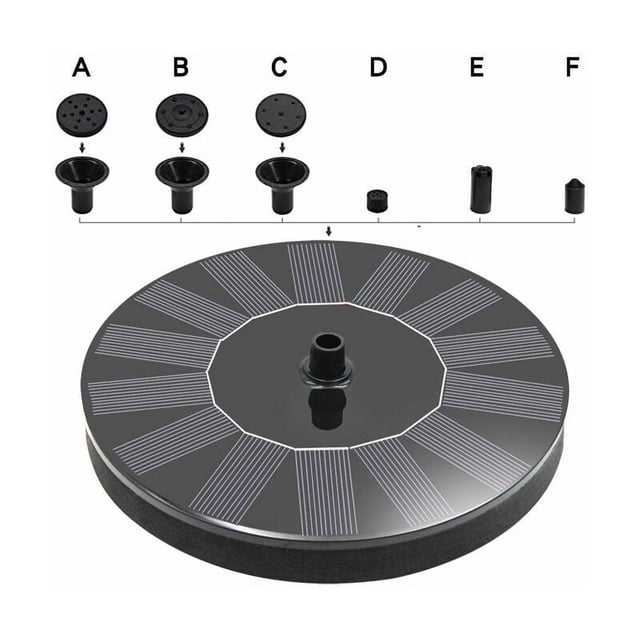 Solar Panel Powered Submersible Pump for Fish Pond Pool, Floating Fountain Pump with Energy Saving Features for Garden Fountain
