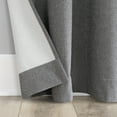 thumbnail image 6 of Sun Zero Channing Grid Texture Draft Shield Fleece Insulated 100% Blackout Grommet Curtain Panel, 50X63, Coal, 6 of 10