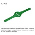 thumbnail image 3 of Uxcell String Trimmer Head Blades Replace, 20Pack Plastic Lawn Mower Weed Blades Green, 3 of 6