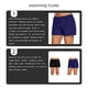 thumbnail image 4 of Soidarity Traje de baño Ajustable Sólido Cordón Banda Fácil de combinar Moda Diseño de cuatro esquinas Frío Casual Pantalones cortos suaves Traje de Deportes acuáticos Azul oscuro XXL Soidarity OD020168-11B, 4 of 6