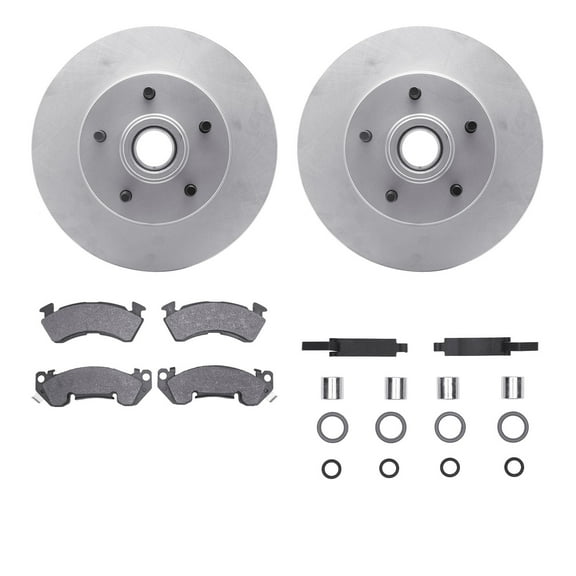 Dynamic Friction Company Front Geospec Brake Rotors with 5000 Advanced Brake Pads includes Hardware 4512-51003