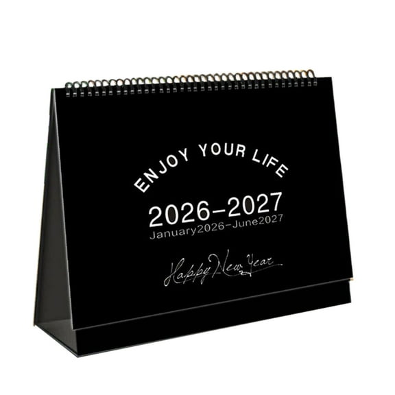 Calendar 2026, Small Desk Calendar 2026-2027 - Standing Flip Desk Calendars 2026, 18 Months Stand Up Calendars from Jan 2026 to June 2027, Retro Desktop Calendar Planner for Home, School, Office