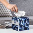 thumbnail image 6 of Kdxio Blueberry Print Tissue Box Cover,Square Decorative PU Leather Facial Paper Case Organizer Holder Dispenser for Bathroom,Night Stands,Desk,Car 5.2''X5.2''X5.2'', 6 of 8