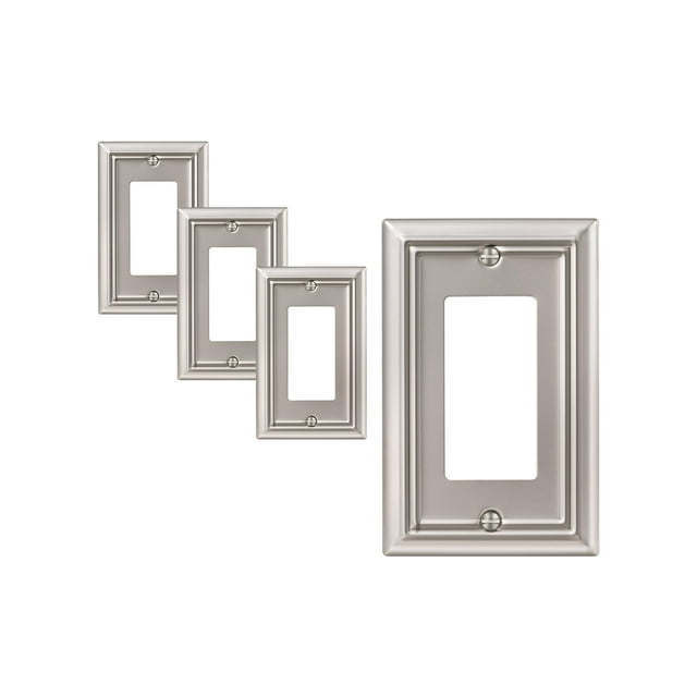 Plato de pared DEWENWILS, níquel satinado, 12,5 x 8 cm, metal, paquete de 4