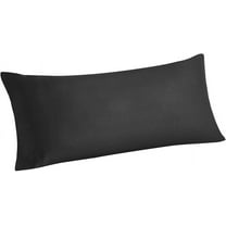 DISEN Body Pillow Cover Long Pillow Case, Rayon Made from Bamboo, Breathable & Silky Soft Body Pillow Pillowcase, Cooling Full Body Pillow Case for Hot Sleepers, Night Sweats (Black, 20x54 Inches)