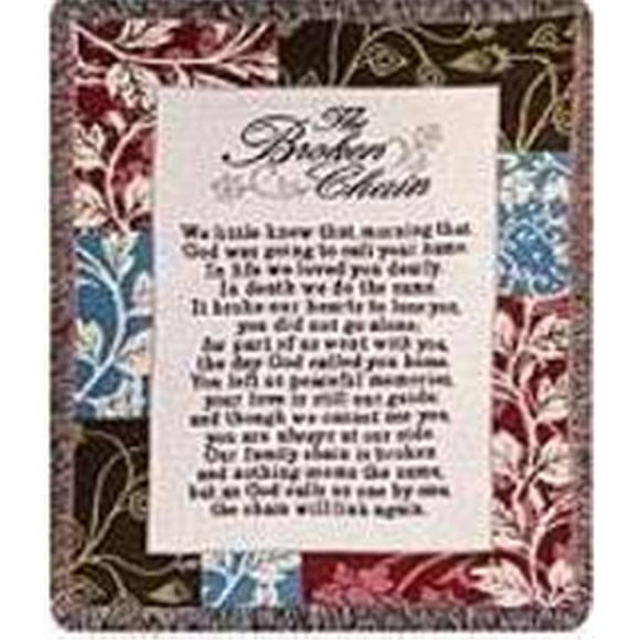 Broken Chain Afghan Throw - A - H 60 x W 50