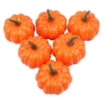 thumbnail image 1 of Fiudx Calabazas Artificiales En Miniatura, Hechas de Espuma, Textura Realista, Duraderas E Imputrescibles, Perfectas para Decoración de Otoño, Fiestas de Halloween y Acción de Gracias. Juego de 6 Pie, 1 of 5