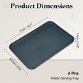 thumbnail image 2 of Uxcell4Pcs Plastic Serving Trays, 12.2 x 8.7 Inch Rectangle Food Trays Serving Cafeteria Trays for Kitchen Restaurant Coffee Fruit Burger Lunch Dessert, Black, 2 of 6