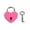 Rose Red, variant on Mightlink Small Metal Heart Shaped Padlock, Mini Lock with Key, for Jewelry Box Storage Box Diary Book - 3PCS