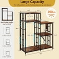 thumbnail image 2 of 6-Tier Adjustable Mini Fridge Stand with Storage Shelf, Heavy Duty Kitchen Rack with 3 Power Outlets & Air Switch, Microwave and Coffee Bar Organizer, 360lbs Capacity for Dorm, Apartment, 2 of 7