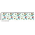 thumbnail image 3 of Flower Fabric by the Yard, Circular Blossoms Herbs Leaves and with Geometrical Elements, Decorative Upholstery Fabric for Chairs & Home Accents, Pale Blue Orange by Ambesonne, 3 of 5
