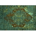 thumbnail image 1 of Ahgly Company Machine Washable Indoor Rectangle Persian Turquoise Blue Traditional Area Rugs, 2' x 5', 1 of 4
