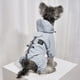 thumbnail image 4 of Chubasquero para perro, chaqueta impermeable ajustable para exteriores, impermeable, con patas, chaqueta para cachorro repelente al agua con rayas reflectantes largas para perros pequeños y medianos, 4 of 5