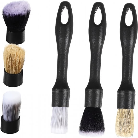 ACDANC 1 Set Cleaning Kit Auto Detailing Supplies Indoor Beauty Products 3 Piece Set Car Detailing Brush Car Wash Brush Car Detailing Kit Interior Supplies Motorcycle Set Replace