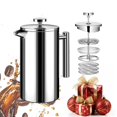 thumbnail image 1 of Prensa francesa WORBIC de acero inoxidable de 1 L con doble pared, 1 of 7