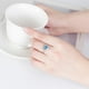 thumbnail image 3 of Anillo de Moda Micro Anillo Doble Forma de Corazón Conjunto de Anillos, 3 of 5