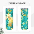 thumbnail image 2 of Blue Tropical Butterfly Flower Tumbler with Straw and Lid, 20 OZ Reusable Stainless Steel Vacuum Insulated Tumbler Water Cup for Coffee, Tea, Beverages, Travel Tumbler for Car, 2 of 6