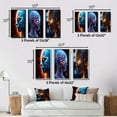 thumbnail image 4 of Designart "Futuristic Portrait Iridescent Woman II" Abstract Portraits Framed Wall Art Set Of 3 - Blue Transitional Frame Gallery Wall Set For Home Decor, 4 of 6